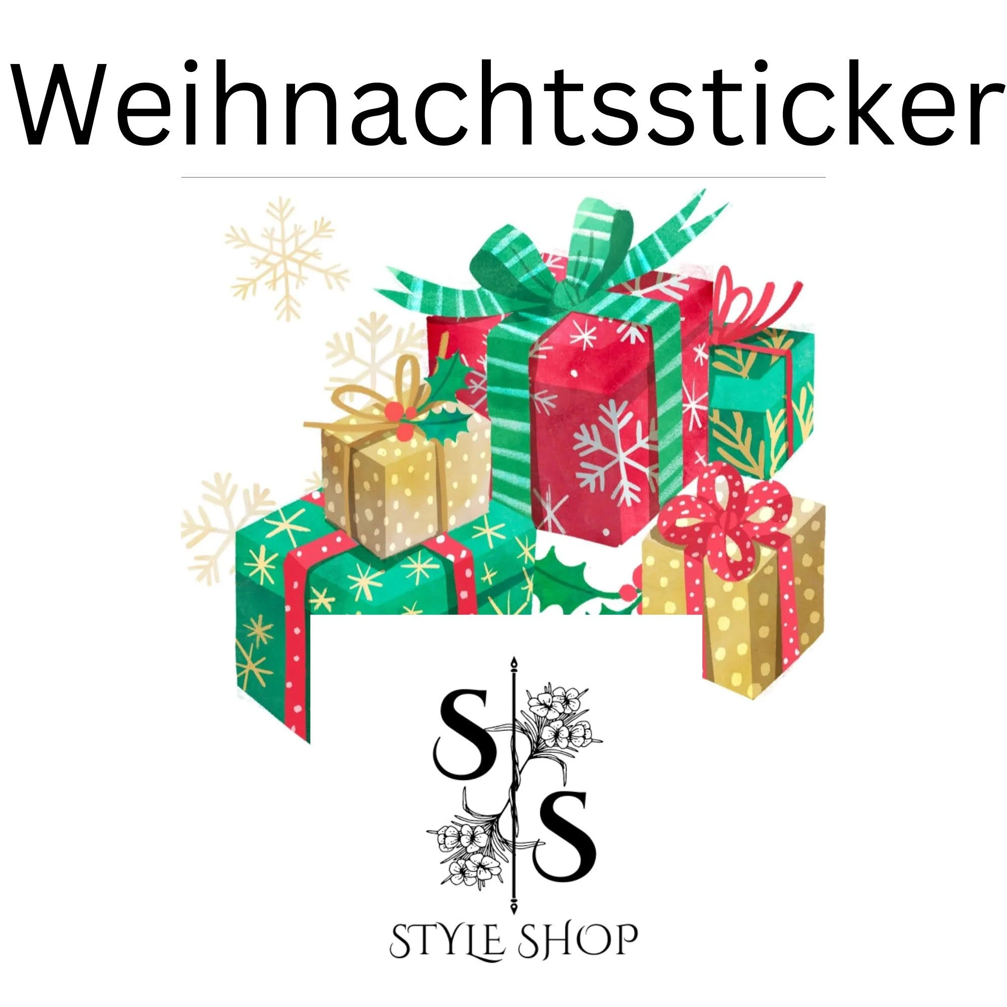 Digitale Weihnachtssticker | Festliche Designs für Geschenke, Planer, Scrapbooks | 30 × 30 mm | PDF & PNG Download | Frohe Weihnachten Deko
